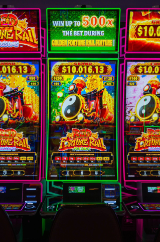 Red Fortune Rail Blossoms and Foliage